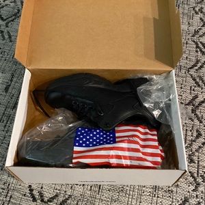 Reebok All Black Leather Postal Black Non Slip Work Shoes